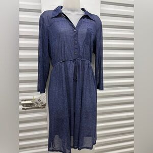 Aria blu maternity Elegant Long Sleeve Navy Dress